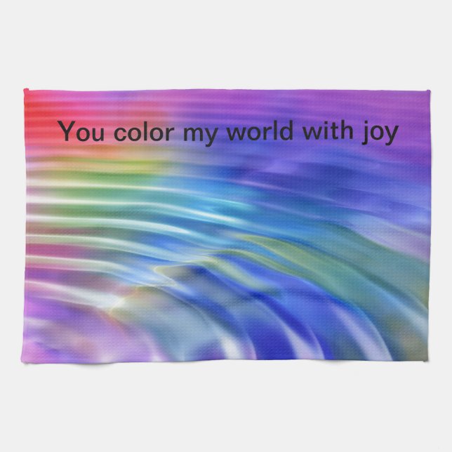 Farbe meiner Lebenswelt mit Freude Handtuch (Horizontal)