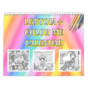 Färbe mich LGBTQIA+ Malvorlagen Kalender