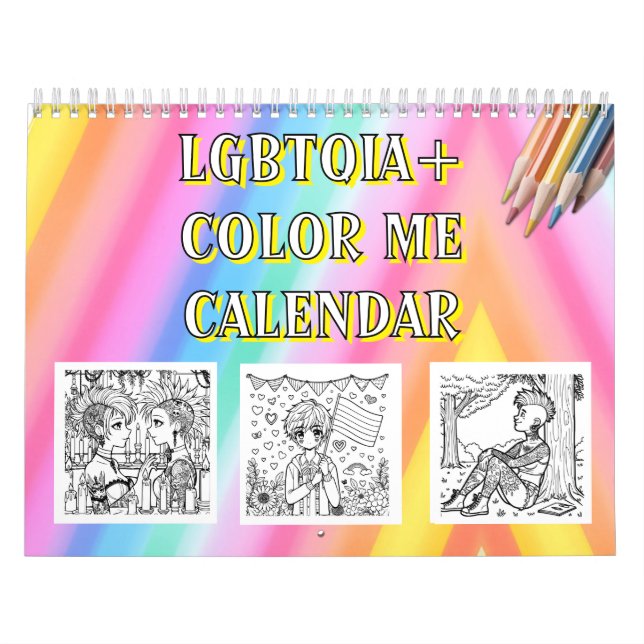 Färbe mich | LGBTQIA+ Malvorlagen Kalender (Titelbild)