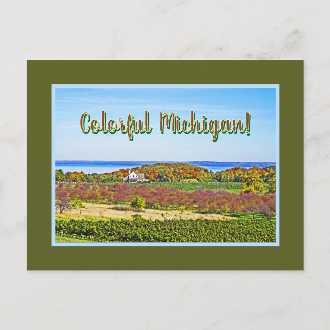 FARBE MICHIGAN (AUTUMNFARBEN) POSTKARTE (Vorderseite)