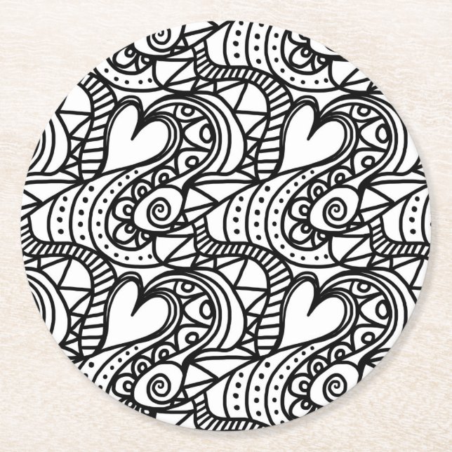 Farbe mir Herzklopfen Untersetzer (Vorderseite)