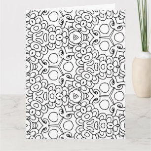 Farbe mir Mod Blume Grußkarte Karte