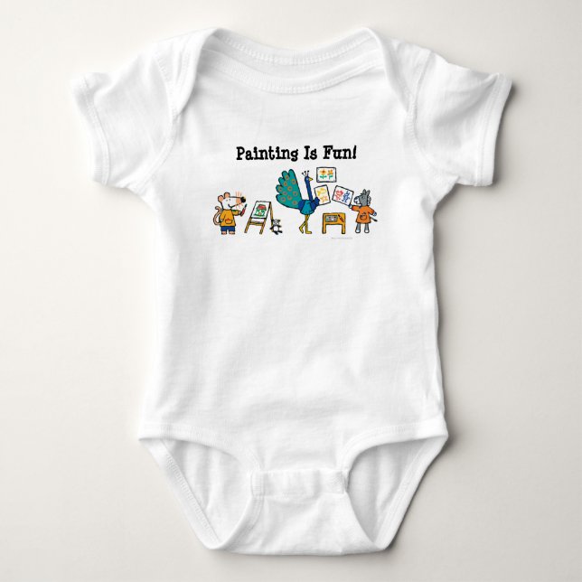 Farbe mit Maisy! Baby T-Shirt (Vorderseite)