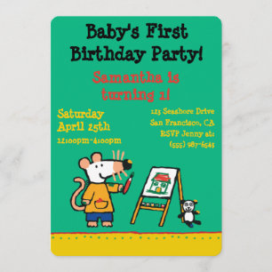 Farbe mit Maisy! Einladung