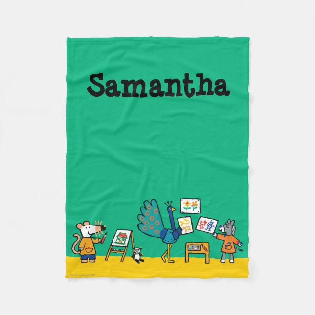 Farbe mit Maisy! Fleecedecke (Vorderseite)