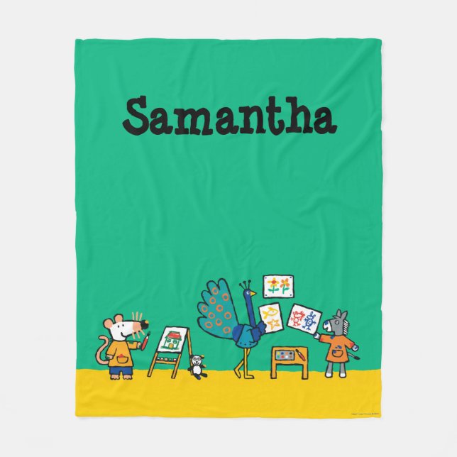 Farbe mit Maisy! Fleecedecke (Vorderseite)