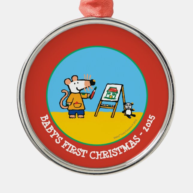 Farbe mit Maisy! Ornament Aus Metall (Vorne)