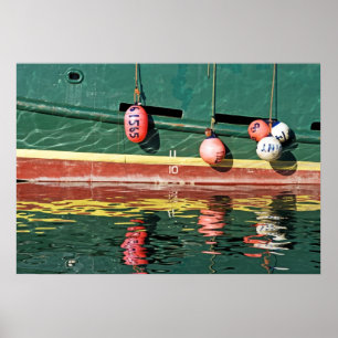 Farbe nach Zahlen in Wasserfarben. Poster