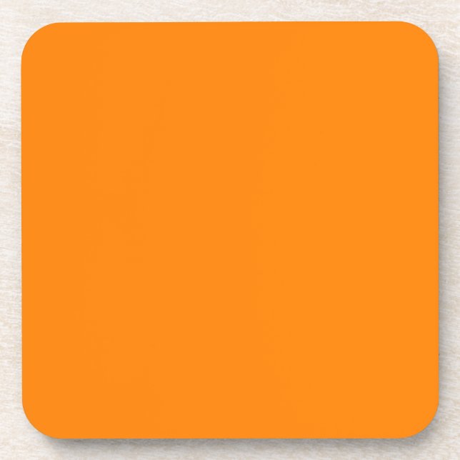 Farbe Orange Getränkeuntersetzer (Vorderseite)