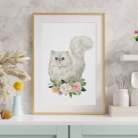 Farbe Persische Katze Kunst drucken