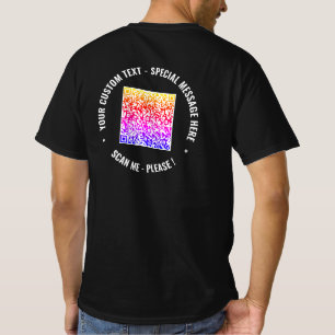 Farbe QR-Code und benutzerdefinierter Text - Gesch T-Shirt