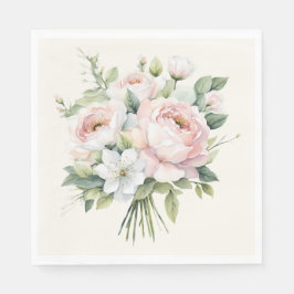 Farbe Rosa Rose Bouquet Serviette
