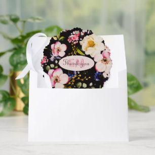 Farbe Rosa und Gelb Rosen auf schwarz, Geburtstag Ornament Karte