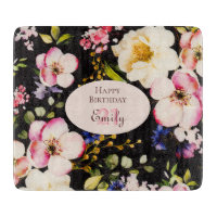 Farbe Rosa und Gelb Rosen auf schwarz, Geburtstag