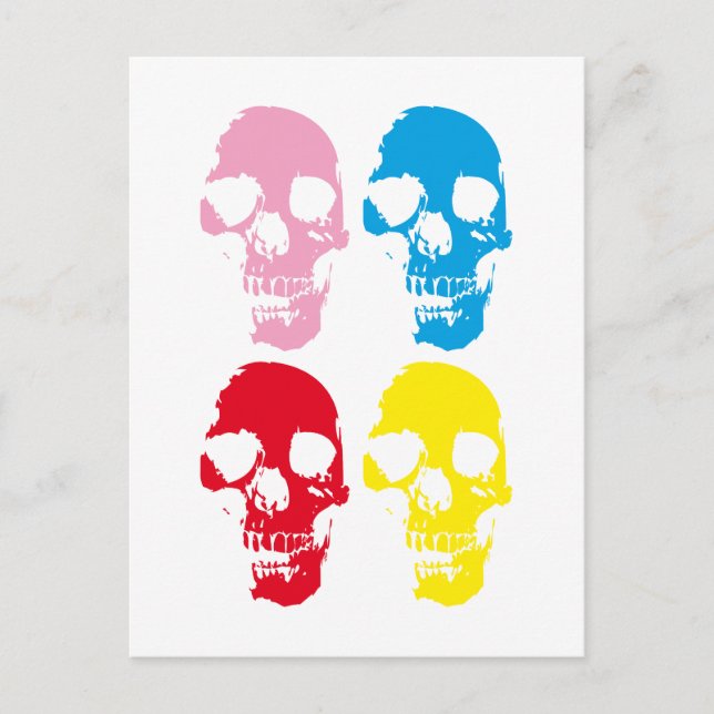 FARBE SKULLS POSTKARTE (Vorderseite)