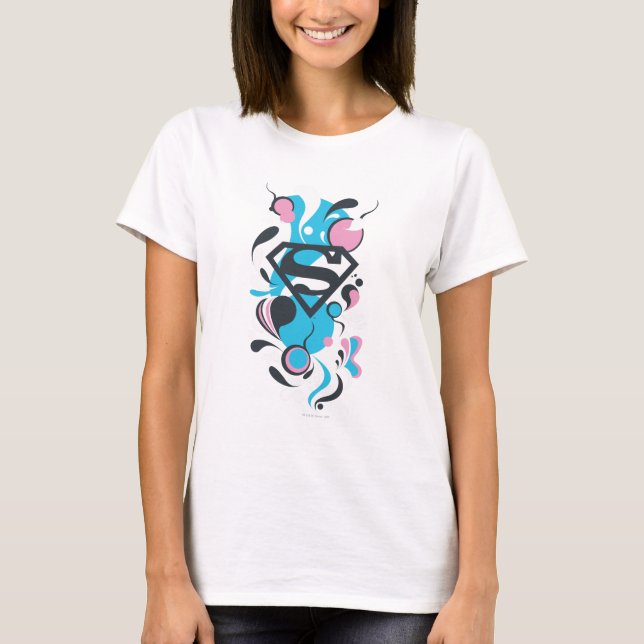 Farbe Splash Blau T-Shirt (Vorderseite)