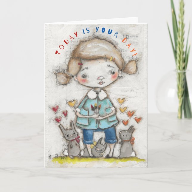 Farbe - Tag - Grußkarte Dankeskarte (Vorderseite)