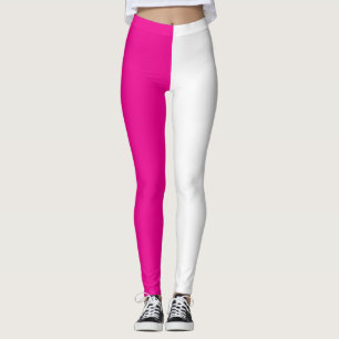 Farbe teilen Halbdunkel Magenta Heiß rosa und halb Leggings
