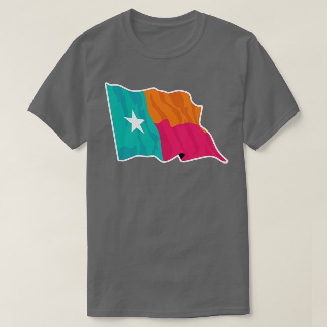 Farbe Texas Lone Flag T-Shirt (Design vorne)