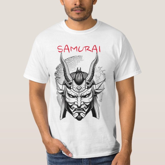 Farbe T's Samurai Masken Handwerk T-Shirt (Vorderseite)