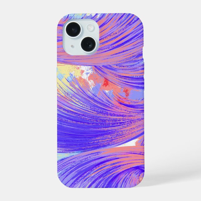 Farbe und Federn  iPhone 15 Hülle (Rückseite)