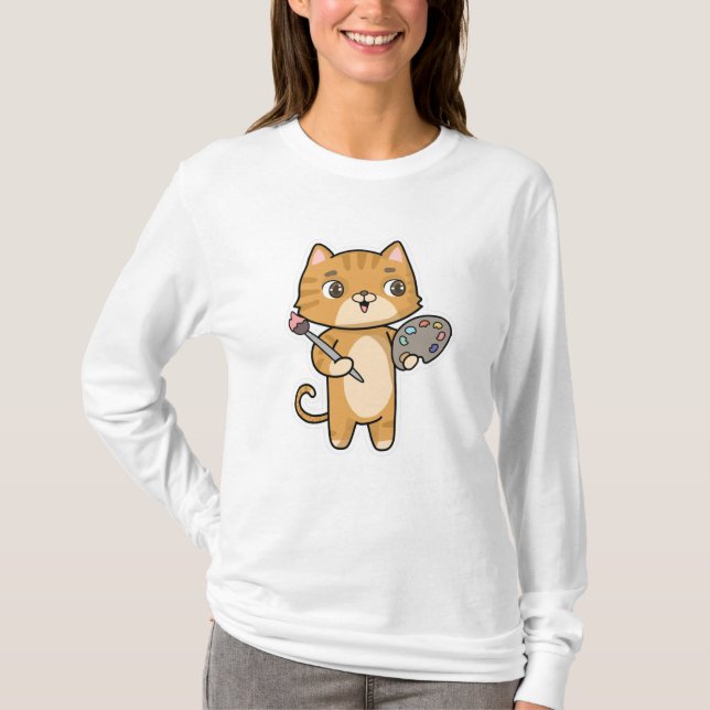 Farbe und Pinselstrich T-Shirt (Vorderseite)