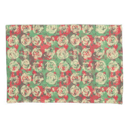 Farbe und Rose Harmonie - Nahtloses Muster Kissenbezug