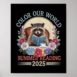 Farbe - unsere Welt - Raccoon Summer Reading 2025 Poster