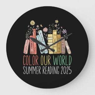 Farbe - unsere Welt - Sommerlesen 2025 Große Wanduhr