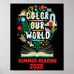 Farbe unserer Welt Sommerlesen Kunst und Kreativit Poster