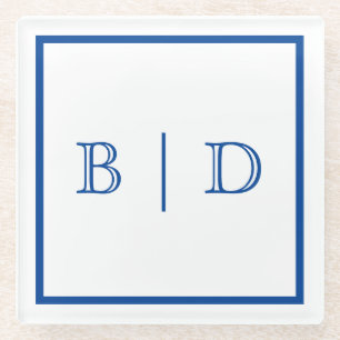 Farbe: Untersetzer aus Monogramm, zwei Buchstaben