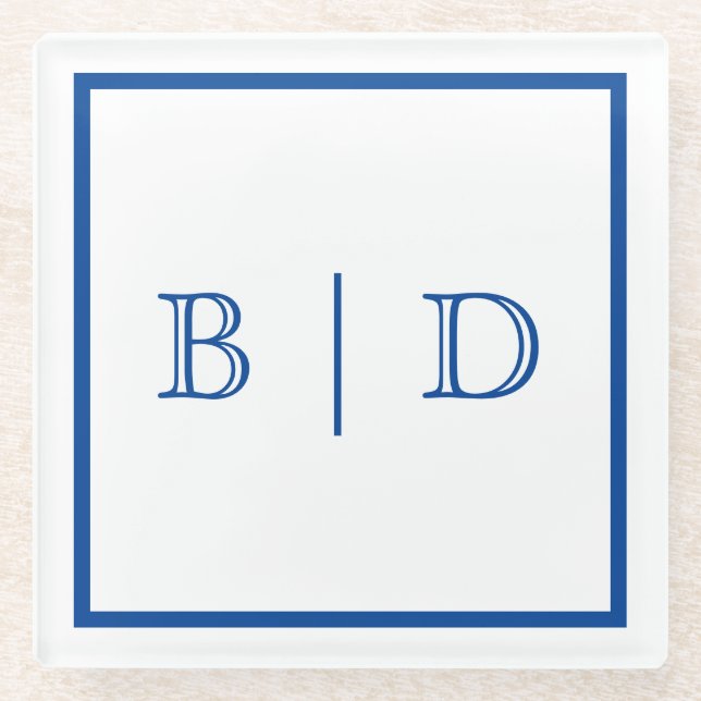 Farbe: Untersetzer aus Monogramm, zwei Buchstaben (Vorderseite)