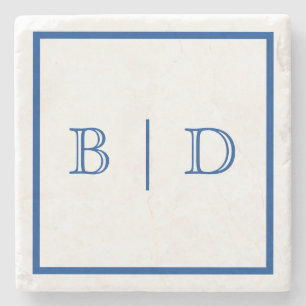 Farbe: Untersetzer mit Monogramm, zwei Buchstaben