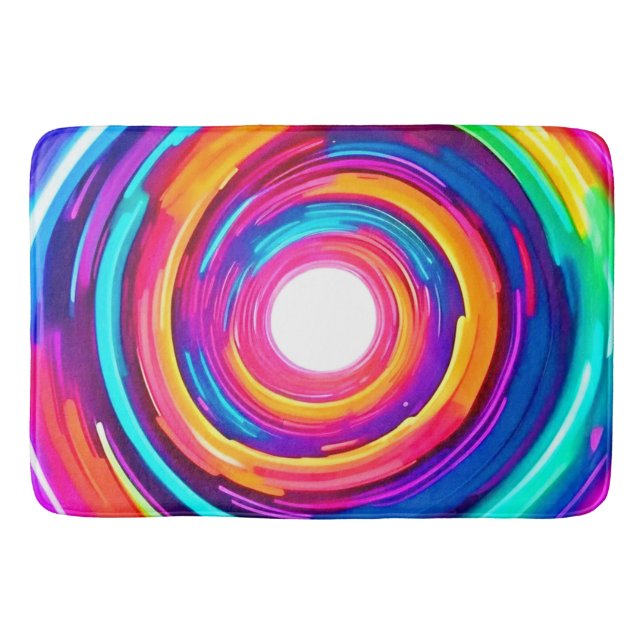 Farbe Vortex: Dynamisches Design Badematte (Vorderseite)