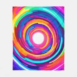 Farbe Vortex: Dynamisches Design Fleecedecke