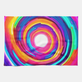 Farbe Vortex: Dynamisches Design Geschirrtuch