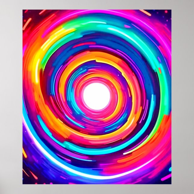 Farbe Vortex: Dynamisches Design Poster (Vorne)