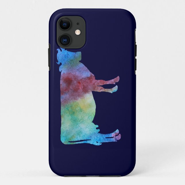 Farbe-wsahed Kuh Case-Mate iPhone Hülle (Rückseite)