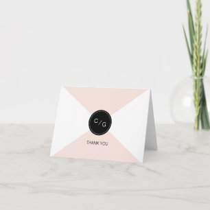 Farbeditierbare minimalistische moderne Hochzeit d Dankeskarte