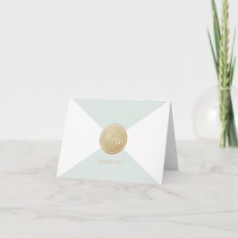Farbeditierbare minimalistische moderne Hochzeit d Dankeskarte