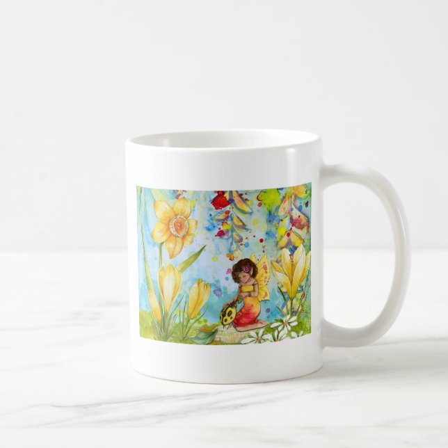 Farbefarbige Illustration Kaffeetasse (Rechts)