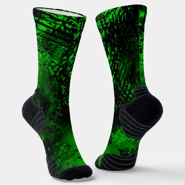 Farbeffekt des Spritzers grün und schwarz Socken (Gewinkelt)