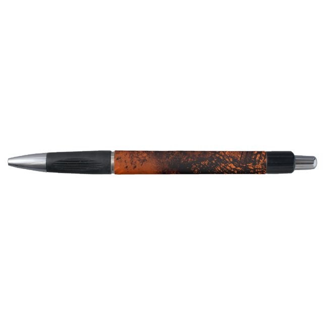 Farbeffekt Spritzer Orange & Black Kugelschreiber (Vorderseite)