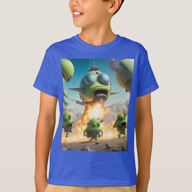 Farbeffekte Alien UFO T-Shirt (Vorderseite)