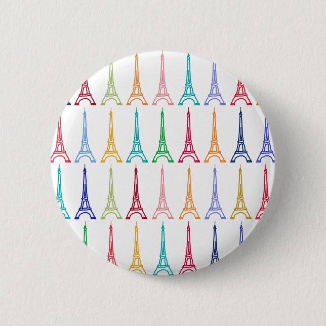 Farbeiffelturmmuster Button (Vorderseite)