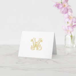 FARBEITER KW-Monogramm-WK-Monogramm-Faltkarte Karte
