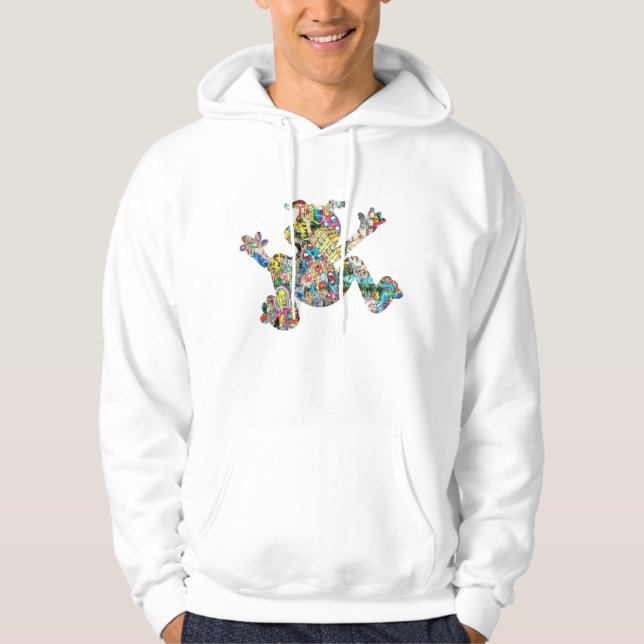 Farbele-Cartoon-Character Hoodie (Vorderseite)