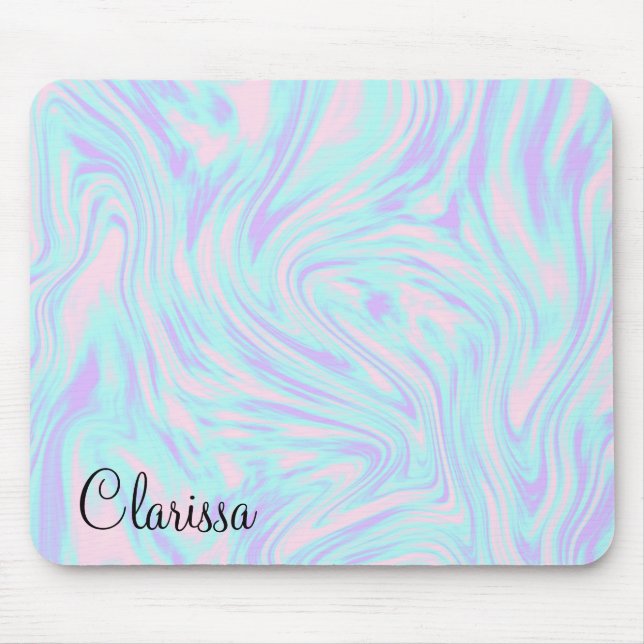 Farbelegant Pink blue purple white Mousepad (Vorne)