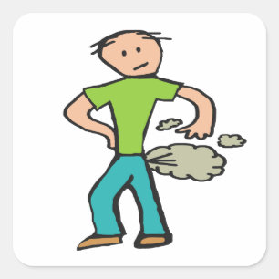 Farbemann Quadratischer Aufkleber