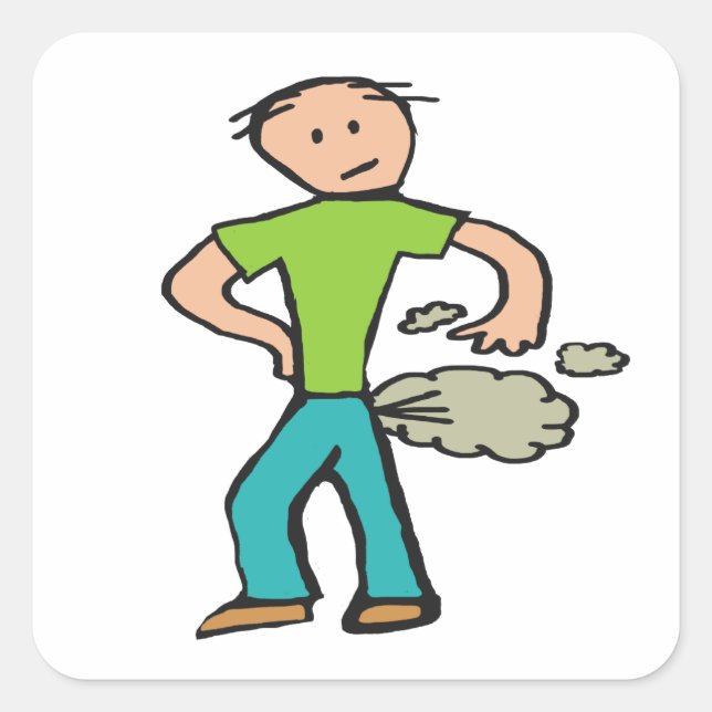 Farbemann Quadratischer Aufkleber (Vorderseite)